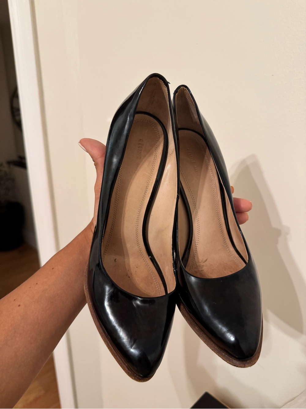 Celine Black Patent Leather Heels Pumps